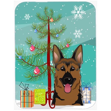 CAROLINES TREASURES Christmas Tree And German Shepherd Mouse Pad- Hot Pad and Trivet BB1583MP